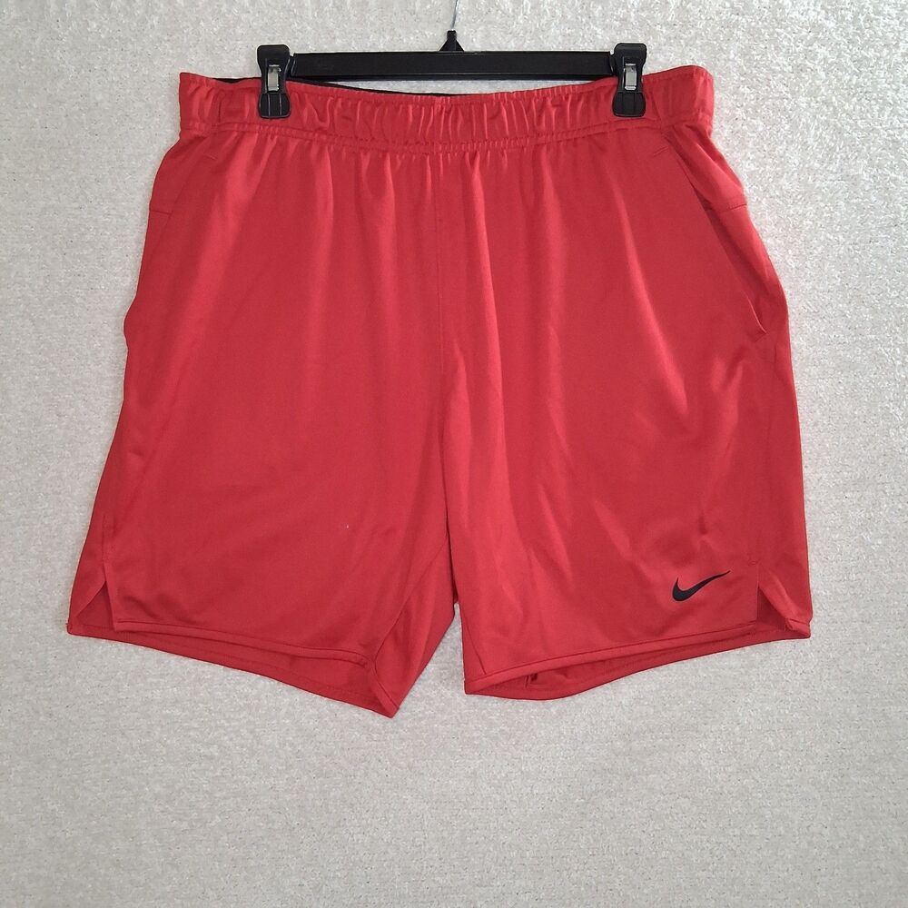 Nike Dri Fit Red Shorts Mens Sz L Sports Basketball Outdoors Summer Loungewear